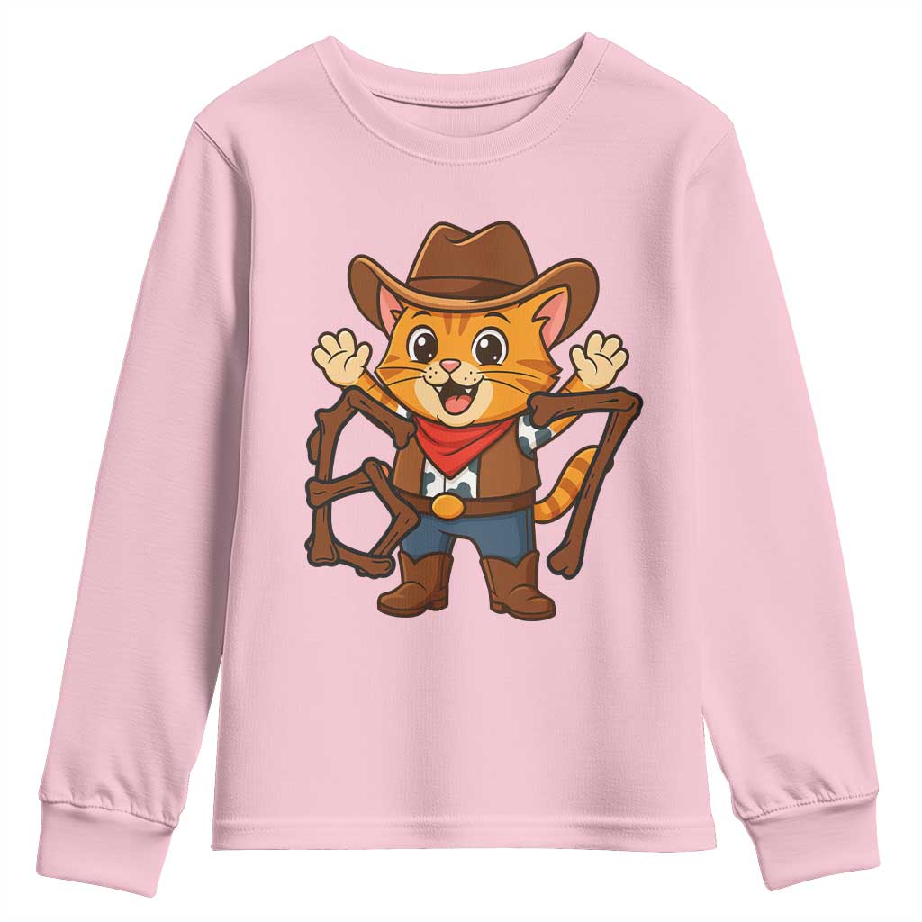 Funny Six Seven Meme Cowcat Youth Sweatshirt Gen Alpha Slang Gift - Wonder Print Shop