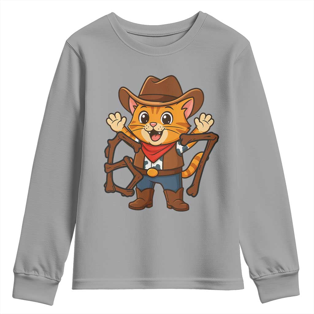 Funny Six Seven Meme Cowcat Youth Sweatshirt Gen Alpha Slang Gift - Wonder Print Shop