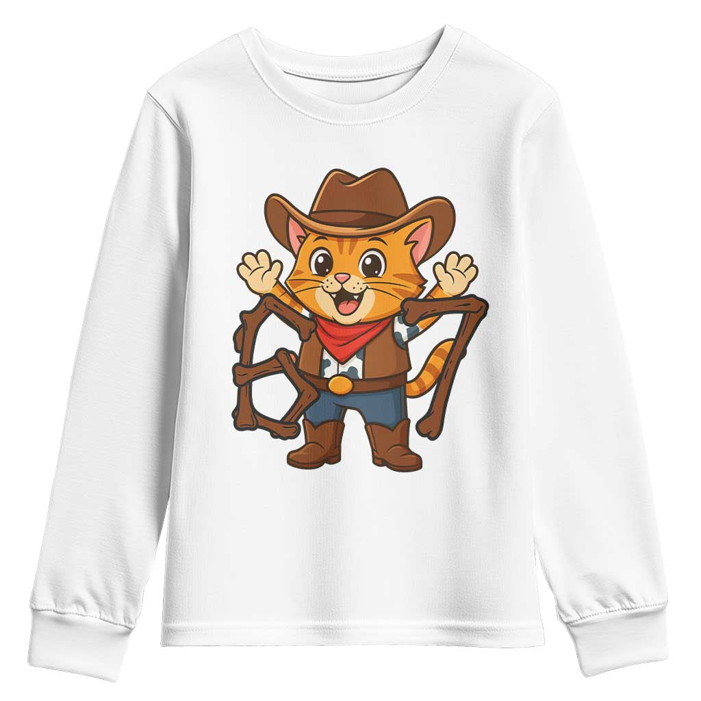 Funny Six Seven Meme Cowcat Youth Sweatshirt Gen Alpha Slang Gift - Wonder Print Shop