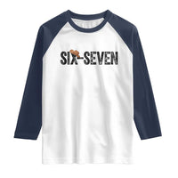 Six Seven Meme Gen Alpha Cowboy Hat Raglan Shirt Funny Western Gift - Wonder Print Shop