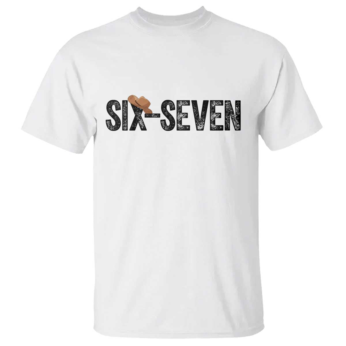 Six Seven Meme Gen Alpha Cowboy Hat T Shirt Funny Western Gift - Wonder Print Shop