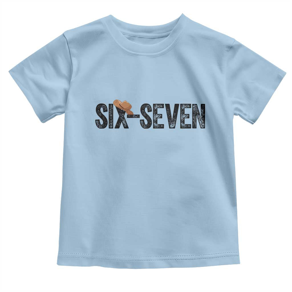 Six Seven Meme Gen Alpha Cowboy Hat Toddler T Shirt Funny Western Gift - Wonder Print Shop
