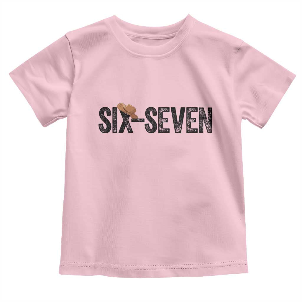 Six Seven Meme Gen Alpha Cowboy Hat Toddler T Shirt Funny Western Gift - Wonder Print Shop