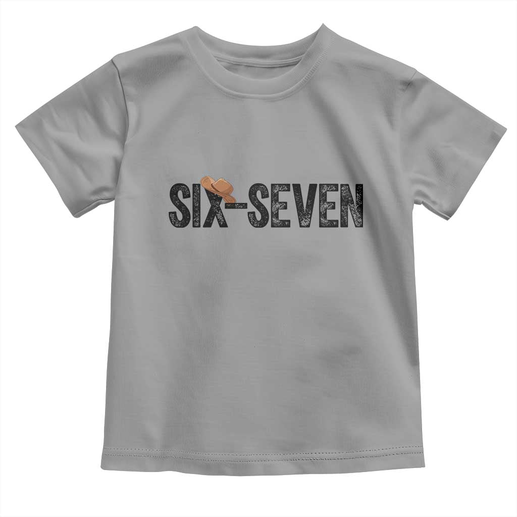 Six Seven Meme Gen Alpha Cowboy Hat Toddler T Shirt Funny Western Gift - Wonder Print Shop