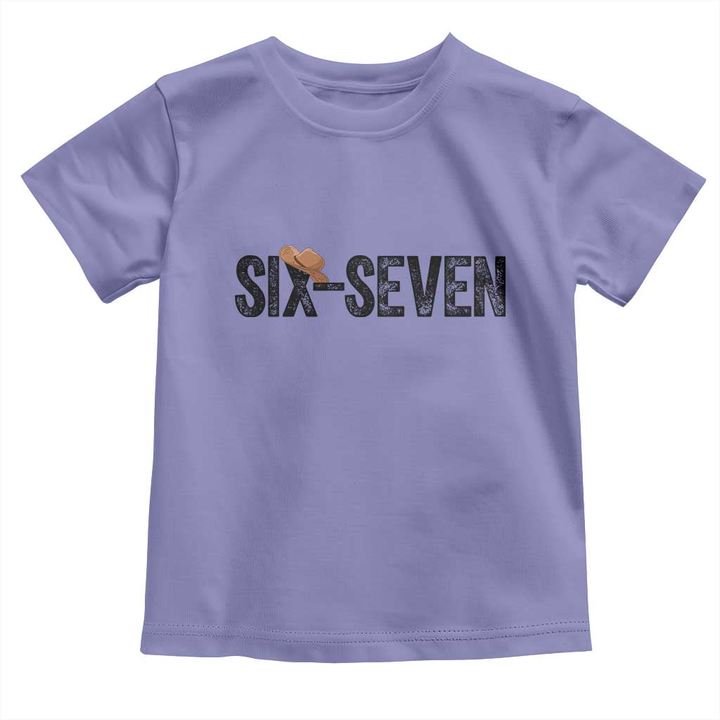 Six Seven Meme Gen Alpha Cowboy Hat Toddler T Shirt Funny Western Gift - Wonder Print Shop