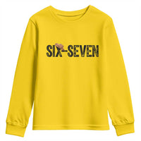 Six Seven Meme Gen Alpha Cowboy Hat Youth Sweatshirt Funny Western Gift - Wonder Print Shop