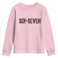 Six Seven Meme Gen Alpha Cowboy Hat Youth Sweatshirt Funny Western Gift - Wonder Print Shop