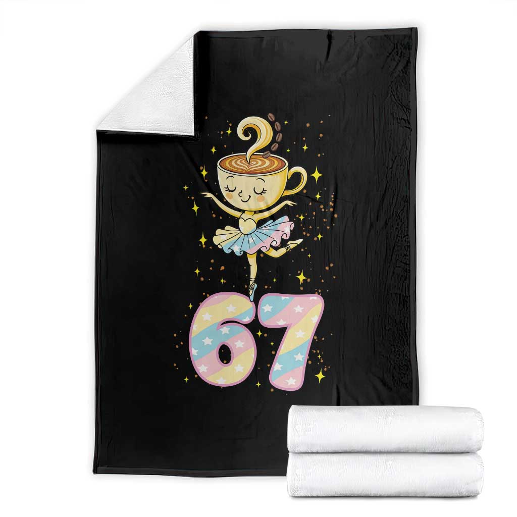 Funny Ballerina Cappuccina Ballet Six Seven Throw Blanket Brainrot Meme Pastel Gift - Wonder Print Shop