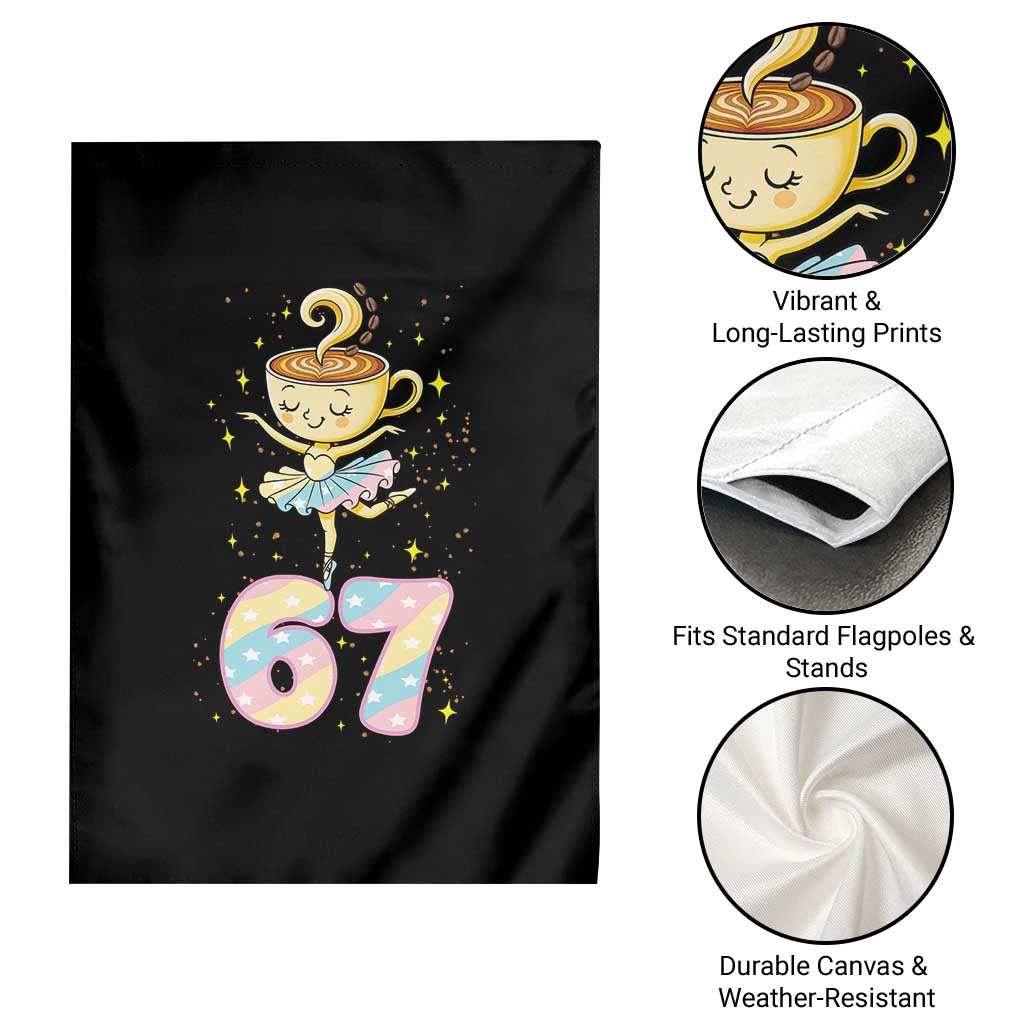 Funny Ballerina Cappuccina Ballet Six Seven Garden Flag Brainrot Meme Pastel Gift - Wonder Print Shop