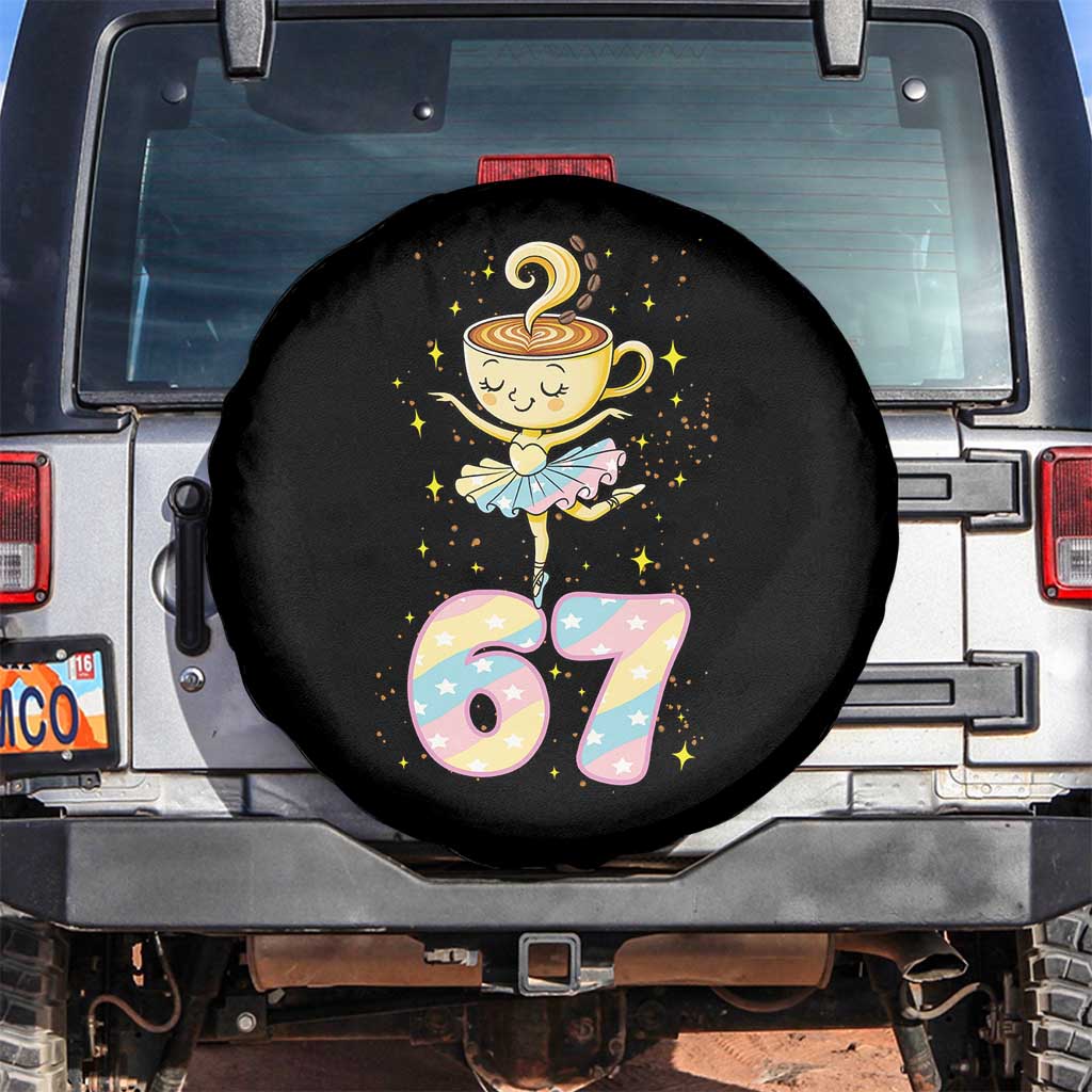 Funny Ballerina Cappuccina Ballet Six Seven Spare Tire Cover Brainrot Meme Pastel Gift - Wonder Print Shop