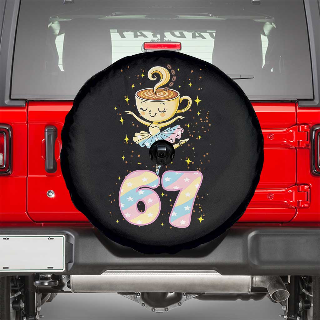 Funny Ballerina Cappuccina Ballet Six Seven Spare Tire Cover Brainrot Meme Pastel Gift - Wonder Print Shop
