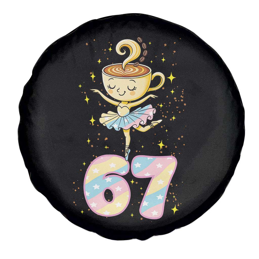 Funny Ballerina Cappuccina Ballet Six Seven Spare Tire Cover Brainrot Meme Pastel Gift - Wonder Print Shop