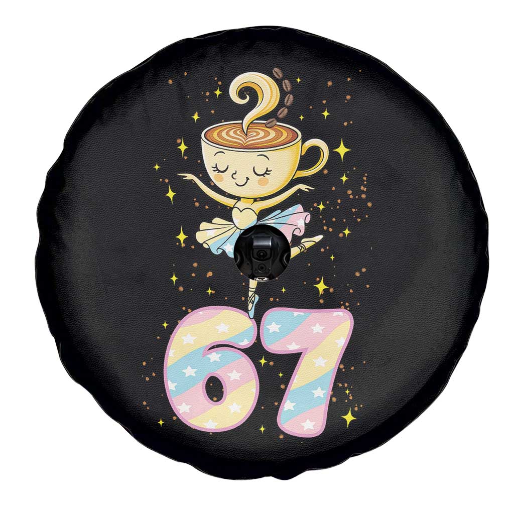 Funny Ballerina Cappuccina Ballet Six Seven Spare Tire Cover Brainrot Meme Pastel Gift - Wonder Print Shop