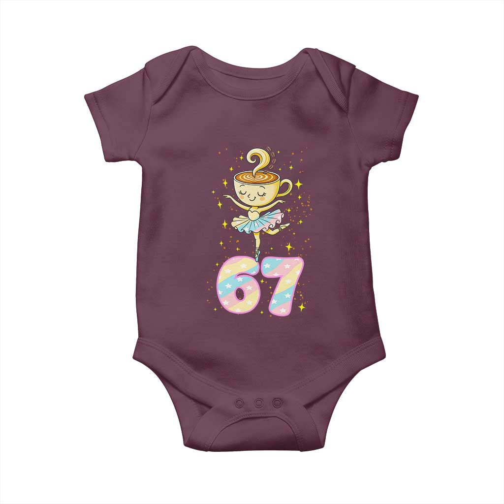 Funny Ballerina Cappuccina Ballet Six Seven Baby Onesie Brainrot Meme Pastel Gift - Wonder Print Shop