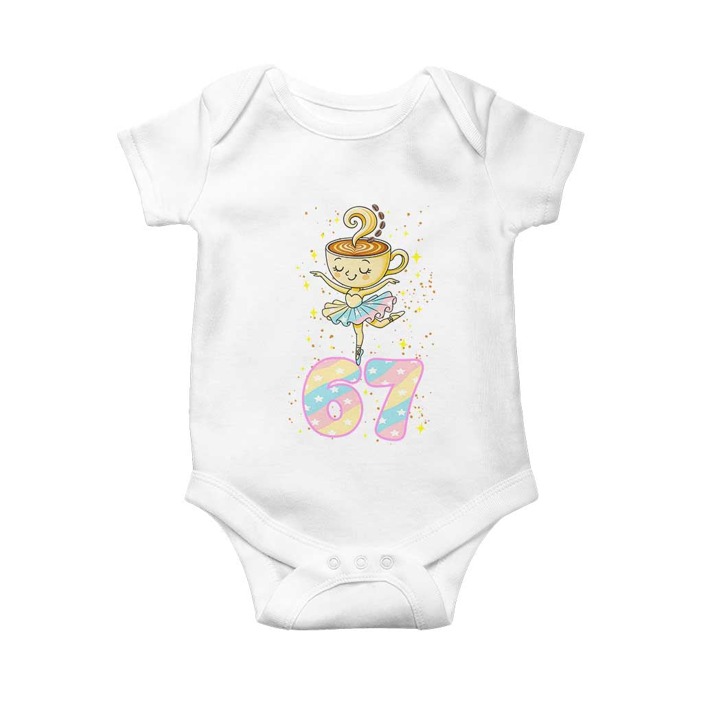 Funny Ballerina Cappuccina Ballet Six Seven Baby Onesie Brainrot Meme Pastel Gift - Wonder Print Shop