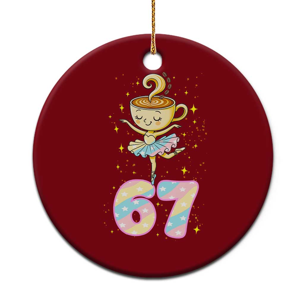 Funny Ballerina Cappuccina Ballet Six Seven Ceramic Ornament Brainrot Meme Pastel Gift - Wonder Print Shop