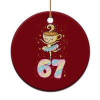 Funny Ballerina Cappuccina Ballet Six Seven Ceramic Ornament Brainrot Meme Pastel Gift - Wonder Print Shop