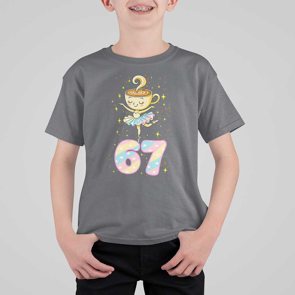 Funny Ballerina Cappuccina Ballet Six Seven T Shirt For Kid Brainrot Meme Pastel Gift - Wonder Print Shop