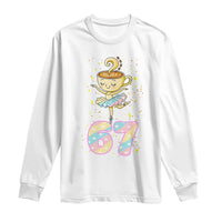 Funny Ballerina Cappuccina Ballet Six Seven Long Sleeve Shirt Brainrot Meme Pastel Gift - Wonder Print Shop