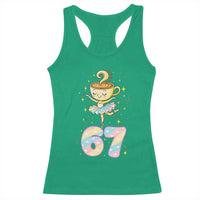 Funny Ballerina Cappuccina Ballet Six Seven Racerback Tank Top Brainrot Meme Pastel Gift - Wonder Print Shop