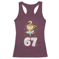 Funny Ballerina Cappuccina Ballet Six Seven Racerback Tank Top Brainrot Meme Pastel Gift - Wonder Print Shop