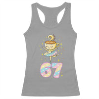 Funny Ballerina Cappuccina Ballet Six Seven Racerback Tank Top Brainrot Meme Pastel Gift - Wonder Print Shop