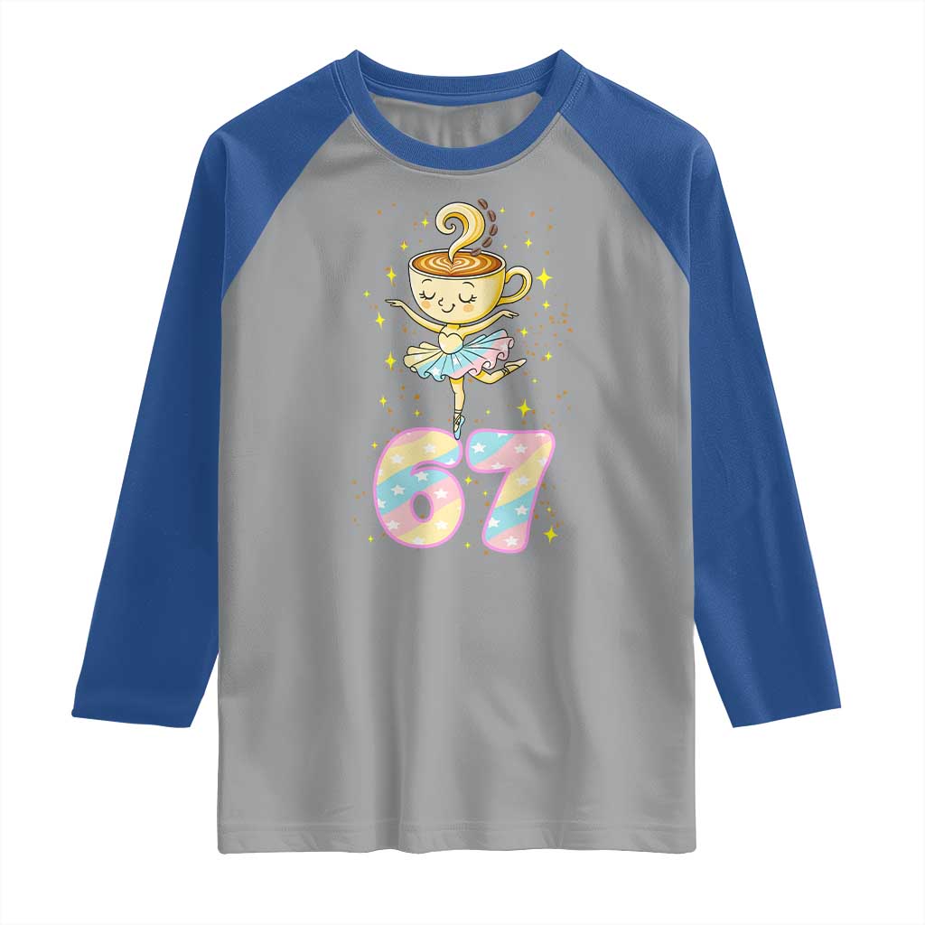 Funny Ballerina Cappuccina Ballet Six Seven Raglan Shirt Brainrot Meme Pastel Gift - Wonder Print Shop