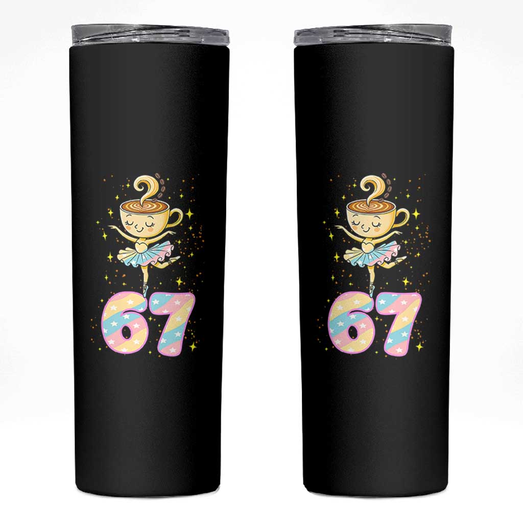 Funny Ballerina Cappuccina Ballet Six Seven Skinny Tumbler Brainrot Meme Pastel Gift - Wonder Print Shop