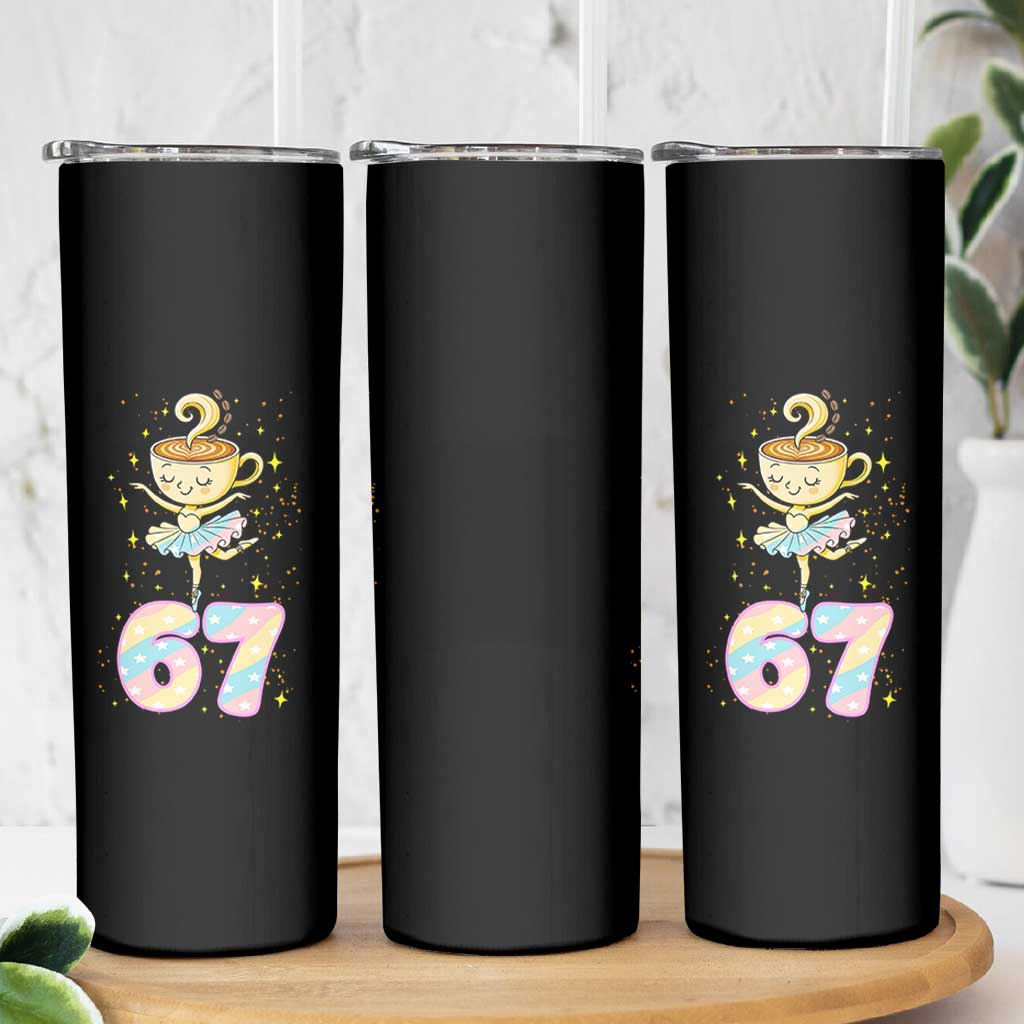 Funny Ballerina Cappuccina Ballet Six Seven Skinny Tumbler Brainrot Meme Pastel Gift - Wonder Print Shop