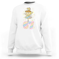 Funny Ballerina Cappuccina Ballet Six Seven Sweatshirt Brainrot Meme Pastel Gift - Wonder Print Shop