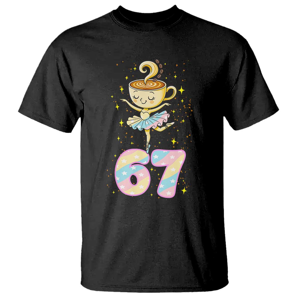 Funny Ballerina Cappuccina Ballet Six Seven T Shirt Brainrot Meme Pastel Gift - Wonder Print Shop