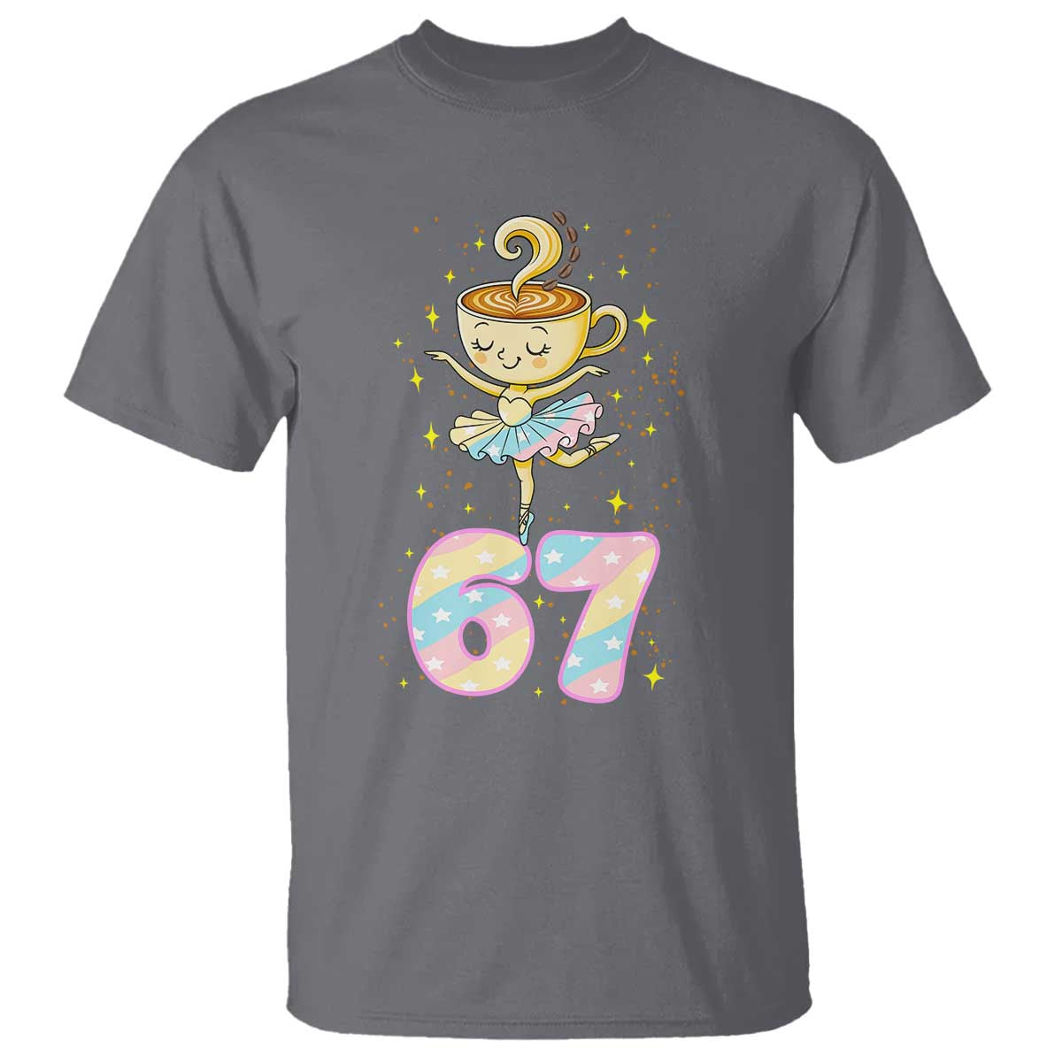 Funny Ballerina Cappuccina Ballet Six Seven T Shirt Brainrot Meme Pastel Gift - Wonder Print Shop
