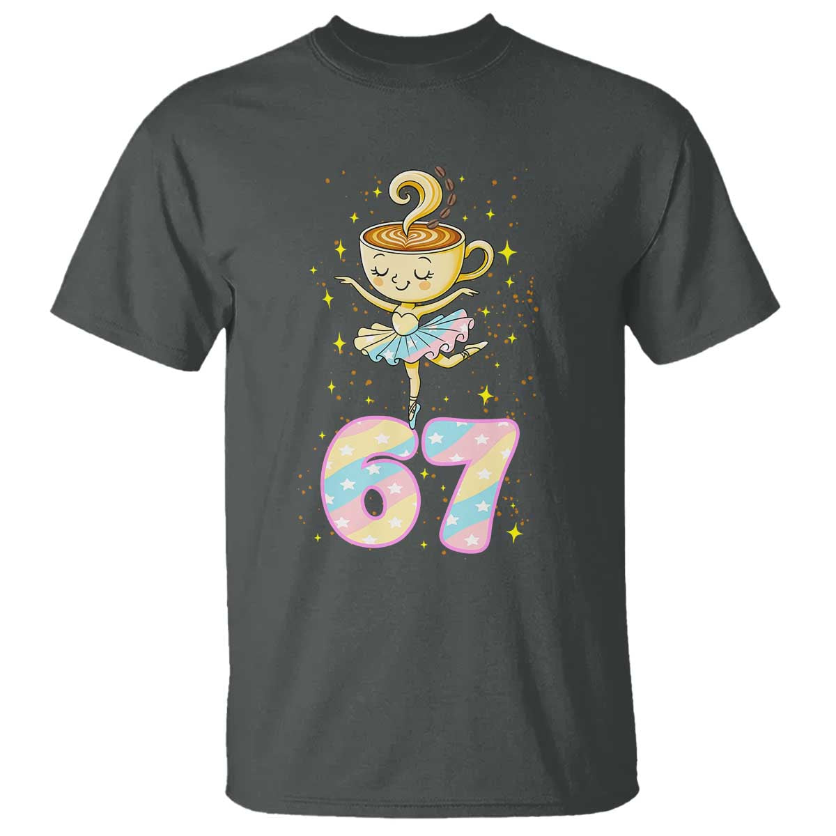 Funny Ballerina Cappuccina Ballet Six Seven T Shirt Brainrot Meme Pastel Gift - Wonder Print Shop