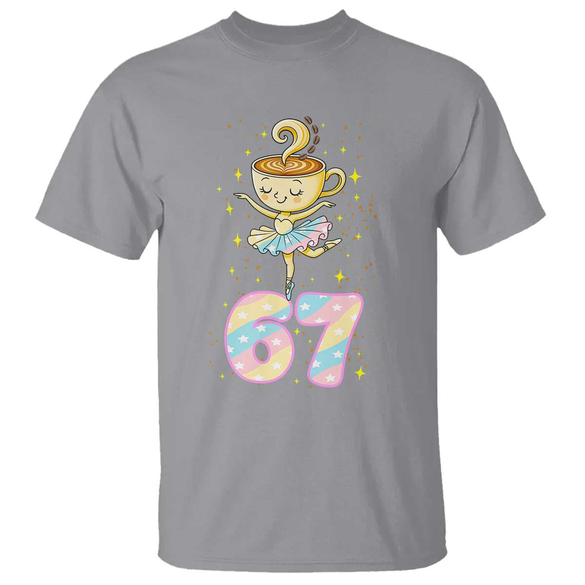 Funny Ballerina Cappuccina Ballet Six Seven T Shirt Brainrot Meme Pastel Gift - Wonder Print Shop
