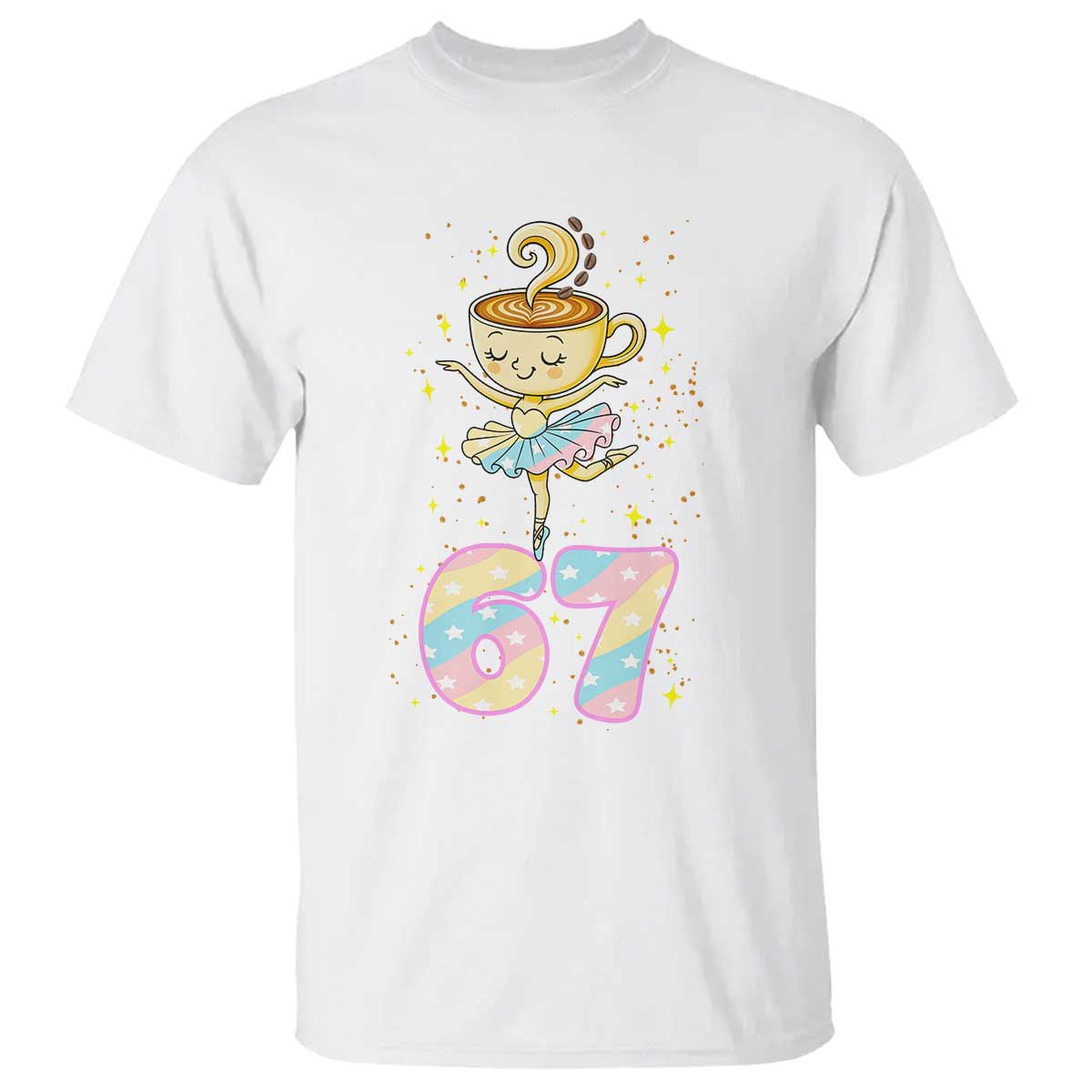 Funny Ballerina Cappuccina Ballet Six Seven T Shirt Brainrot Meme Pastel Gift - Wonder Print Shop