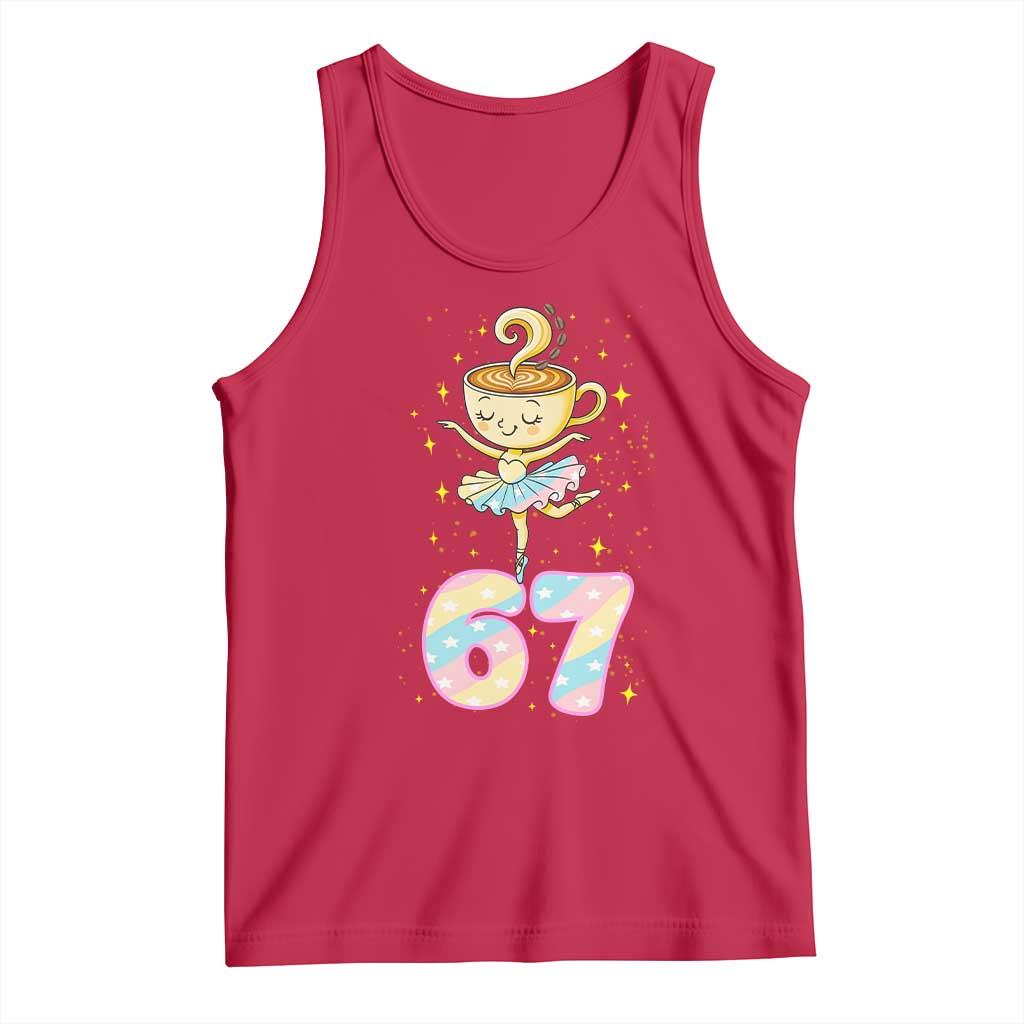 Funny Ballerina Cappuccina Ballet Six Seven Tank Top Brainrot Meme Pastel Gift - Wonder Print Shop