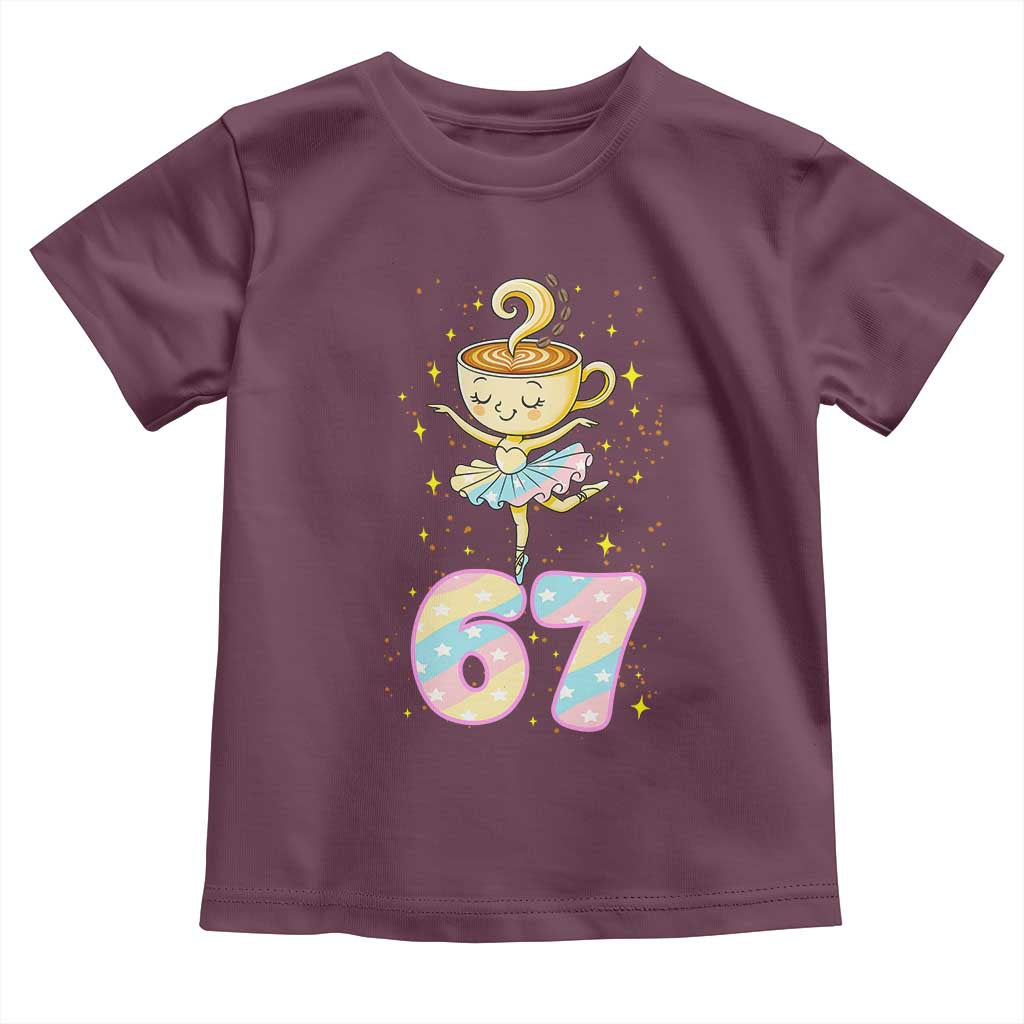 Funny Ballerina Cappuccina Ballet Six Seven Toddler T Shirt Brainrot Meme Pastel Gift - Wonder Print Shop