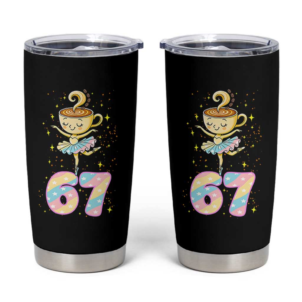 Funny Ballerina Cappuccina Ballet Six Seven Tumbler Cup Brainrot Meme Pastel Gift - Wonder Print Shop