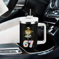 Funny Ballerina Cappuccina Ballet Six Seven Tumbler With Handle Brainrot Meme Pastel Gift - Wonder Print Shop
