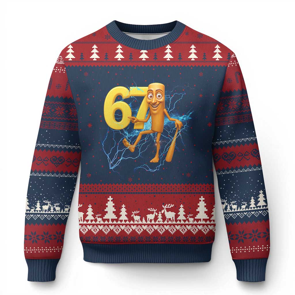Tung Tung Sahur Six Seven Meme Ugly Christmas Sweater Funny Gen Z Alpha Gift - Wonder Print Shop