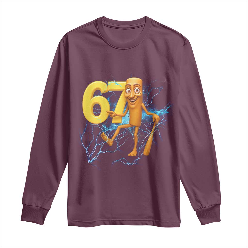 Tung Tung Sahur Six Seven Meme Long Sleeve Shirt Funny Gen Z Alpha Gift - Wonder Print Shop