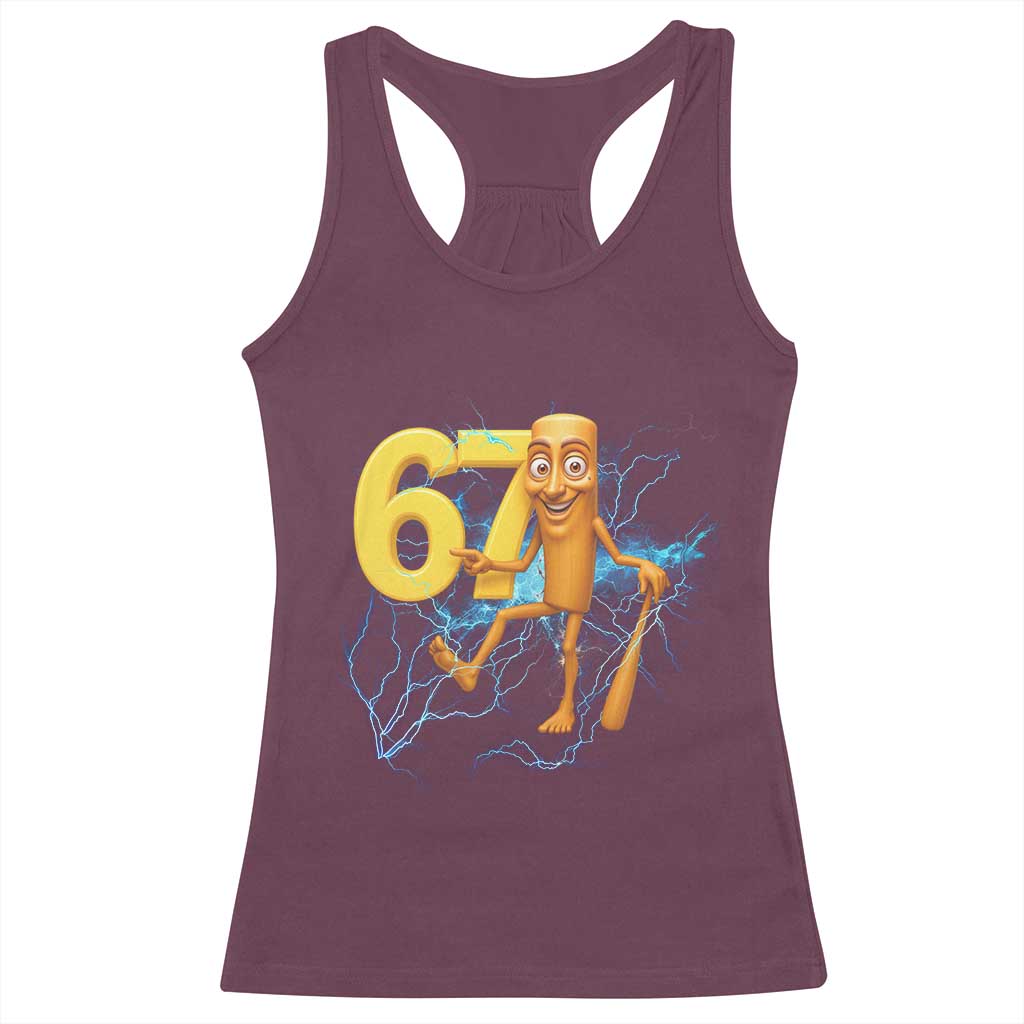 Tung Tung Sahur Six Seven Meme Racerback Tank Top Funny Gen Z Alpha Gift - Wonder Print Shop