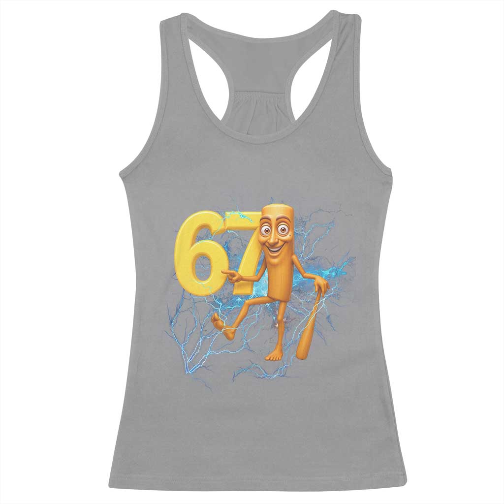 Tung Tung Sahur Six Seven Meme Racerback Tank Top Funny Gen Z Alpha Gift - Wonder Print Shop