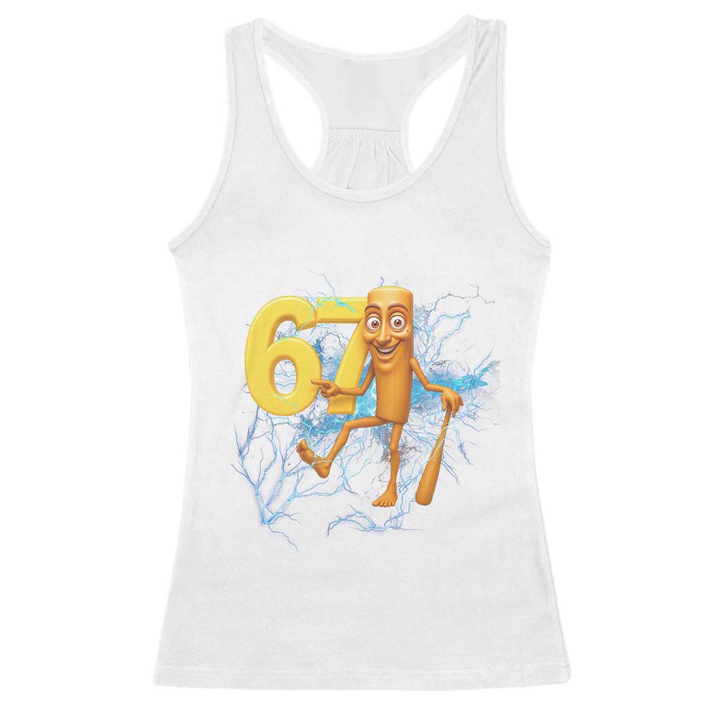 Tung Tung Sahur Six Seven Meme Racerback Tank Top Funny Gen Z Alpha Gift - Wonder Print Shop