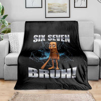 Tung Tung Sahur Six Seven Meme Throw Blanket Funny 67 Gen Alpha Gift - Wonder Print Shop