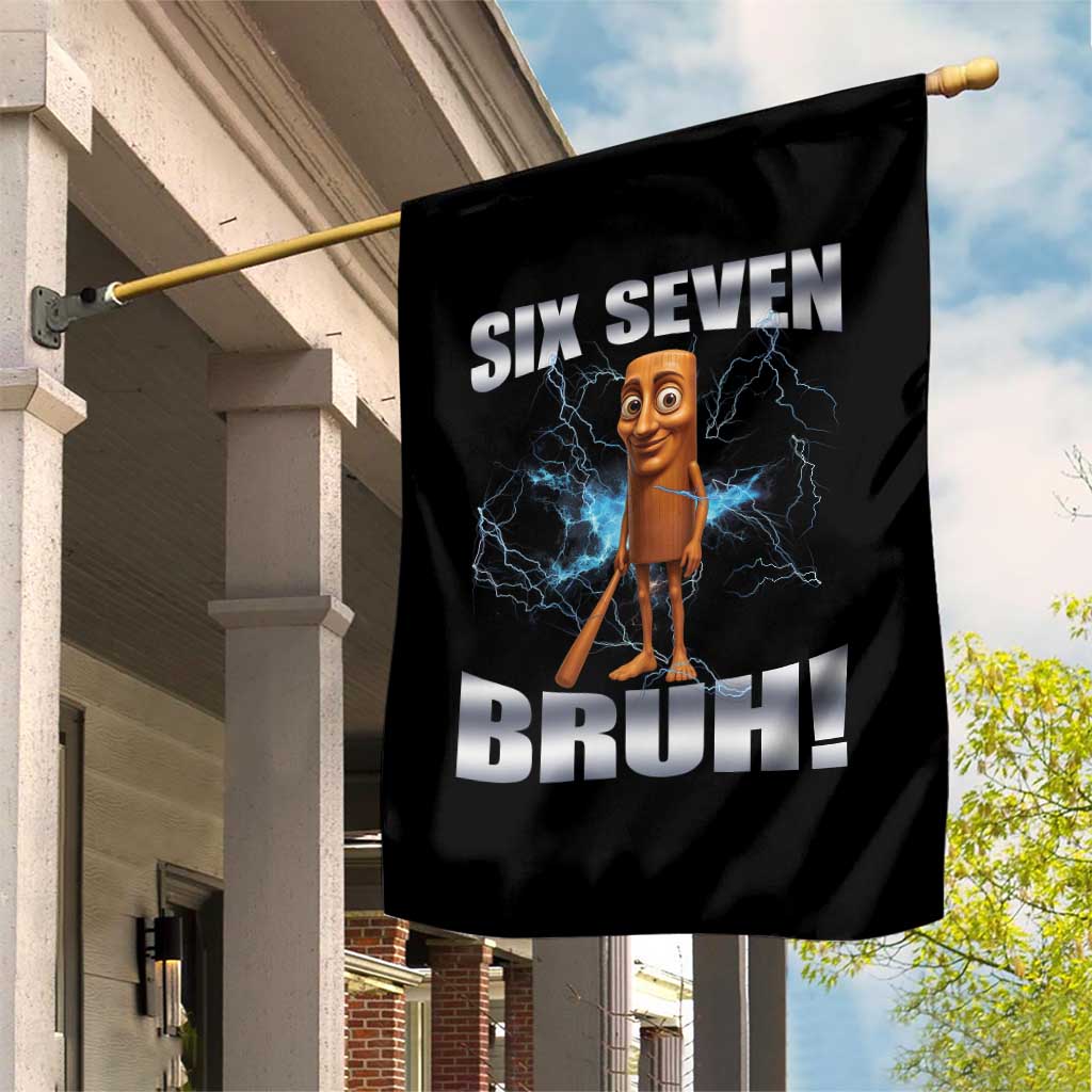 Tung Tung Sahur Six Seven Meme Garden Flag Funny 67 Gen Alpha Gift - Wonder Print Shop