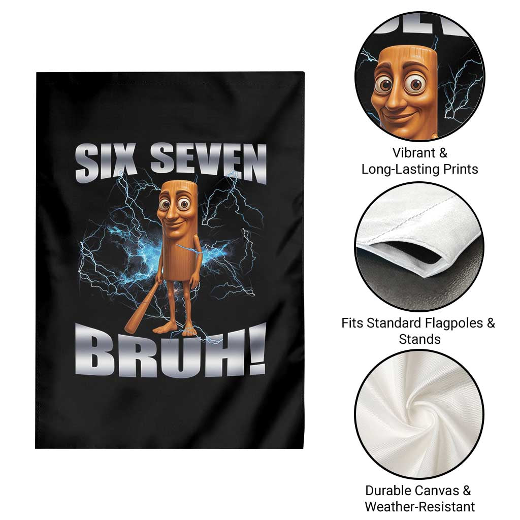Tung Tung Sahur Six Seven Meme Garden Flag Funny 67 Gen Alpha Gift - Wonder Print Shop