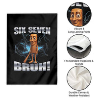 Tung Tung Sahur Six Seven Meme Garden Flag Funny 67 Gen Alpha Gift - Wonder Print Shop