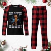 Tung Tung Sahur Six Seven Meme Plaid Pajama Set Funny 67 Gen Alpha Gift - Wonder Print Shop