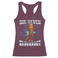 Tung Tung Sahur Six Seven Meme Racerback Tank Top Funny 67 Gen Alpha Gift - Wonder Print Shop